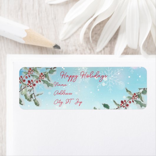 prettige feestdagen het Adres van de Kerstterugkee Etiket (Insitu)