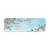 prettige feestdagen het Adres van de Kerstterugkee Etiket (Voorkant)