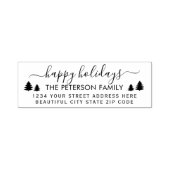 Prettige feestdagen het Adres van de Terugkeer van Zelfinktende Stempel (Design)