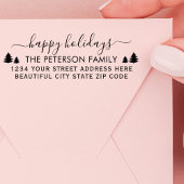 Prettige feestdagen het Adres van de Terugkeer van Zelfinktende Stempel