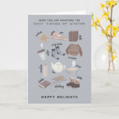 Prettige feestdagen Het beste van de winter Kaart (Gele Bloem)