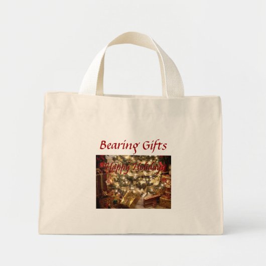 Prettige feestdagen - Het dragen van geschenken -  Mini Tote Bag (Voorkant)