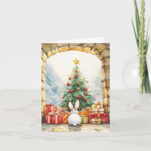 Prettige feestdagen Het kerstkonijn Kaart