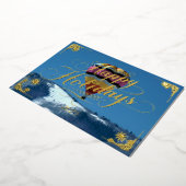 Prettige feestdagen Hete luchtballon met gedicht e (Gedraaid)