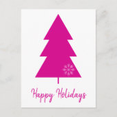 Prettige feestdagen hete roze kerstboom (Voorkant)