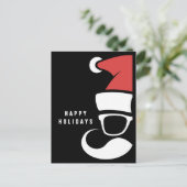 prettige feestdagen Hipster Santa Briefkaart (Staand voorkant)