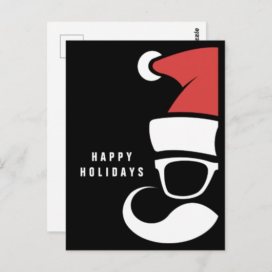 prettige feestdagen Hipster Santa Briefkaart (Voorkant / Achterkant)