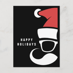 prettige feestdagen Hipster Santa Briefkaart