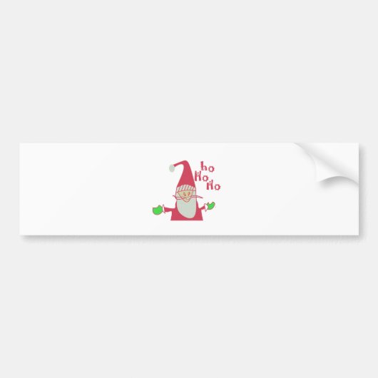 prettige feestdagen Ho Ho Merry Kerstmis Bumpersticker (Voorkant)
