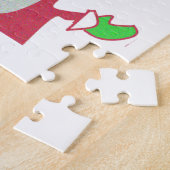prettige feestdagen Ho Ho Merry Kerstmis Legpuzzel (Zijkant)