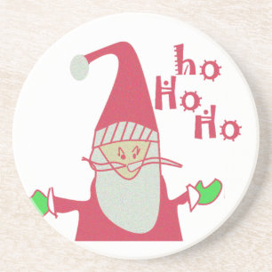 prettige feestdagen Ho Ho Merry Kerstmis Zandsteen Onderzetter