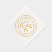 Prettige feestdagen Ho Ho Vrolijk Kerstfeest Folie Servetten (Rechts)