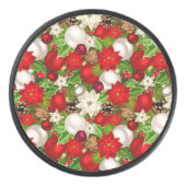 prettige feestdagen hockey puck (Voorkant)