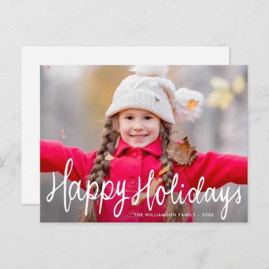 Prettige feestdagen HOE Kerstkaart te beletteren Briefkaart (Voorkant / Achterkant)