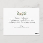 Prettige feestdagen HOE Kerstkaart te beletteren Briefkaart (Achterkant)