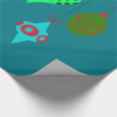 Prettige feestdagen Hoe te hangen Ornamenten Paars Cadeaupapier (Hoek)