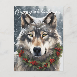 Prettige feestdagen HOE Wolf Briefkaart