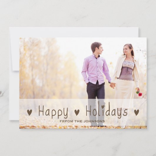 prettige feestdagen HOLIDAY GREETTE FOTO-KAART Feestdagenkaart (Voorkant)