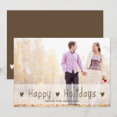 prettige feestdagen HOLIDAY GREETTE FOTO-KAART Feestdagenkaart (Voorkant / Achterkant)