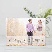 prettige feestdagen HOLIDAY GREETTE FOTO-KAART Feestdagenkaart (Staand voorkant)