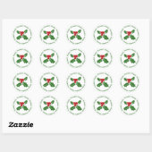 Prettige feestdagen Holly Berry Kerst stickers (Vel)