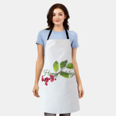 prettige feestdagen holly bessen en bladeren schort (Gedragen)