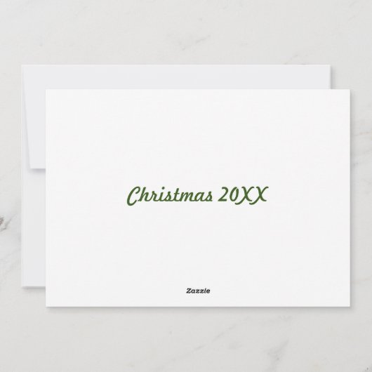 Prettige feestdagen Holly Foto Kerst Kaart (Achterkant)