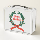 Prettige feestdagen  Holly Kerstkrans (Achterkant)