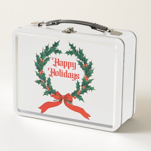 Prettige feestdagen  Holly Kerstkrans (Voorkant)