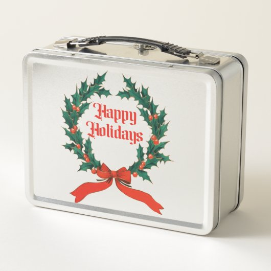 Prettige feestdagen  Holly Kerstkrans (Achterkant)