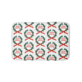 Prettige feestdagen  Holly Kerstkrans Badmat (Voorkant)