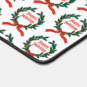 Prettige feestdagen  Holly Kerstkrans Bureaumat (Hoek)