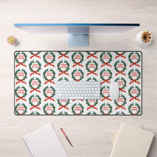Prettige feestdagen Holly Kerstkrans Bureaumat