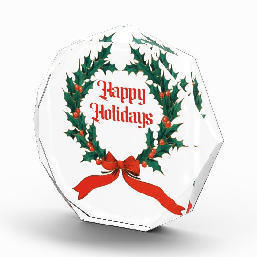 Prettige feestdagen  Holly Kerstkrans Fotoblokken (Rechts)