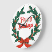Prettige feestdagen Holly Kerstkrans Grote Klok (Hoek)