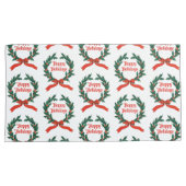 Prettige feestdagen  Holly Kerstkrans Kussensloop (Voorkant-Rechts)