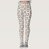 Prettige feestdagen  Holly Kerstkrans Leggings (Voorkant)
