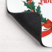 Prettige feestdagen  Holly Kerstkrans Muismat (Hoek)