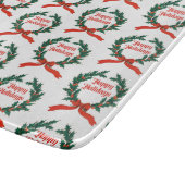 Prettige feestdagen Holly Kerstkrans Snijplank (Hoek)