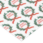 Prettige feestdagen  Holly Kerstkrans Tafelkleed (Gekanteld)