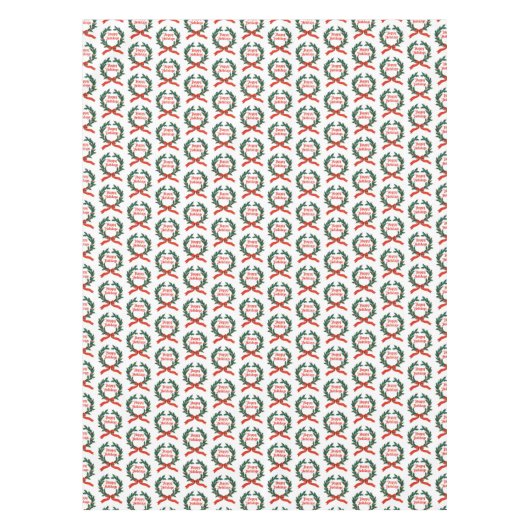 Prettige feestdagen  Holly Kerstkrans Tafelkleed (Voorkant)