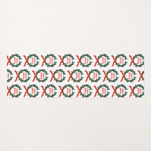 Prettige feestdagen  Holly Kerstkrans Yogamat (Achterkant (horizontaal))