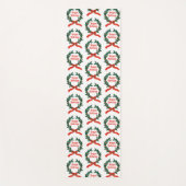 Prettige feestdagen  Holly Kerstkrans Yogamat (Voorkant)