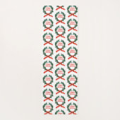 Prettige feestdagen  Holly Kerstkrans Yogamat (Achterkant)