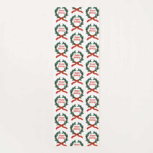Prettige feestdagen  Holly Kerstkrans Yogamat (Achterkant)