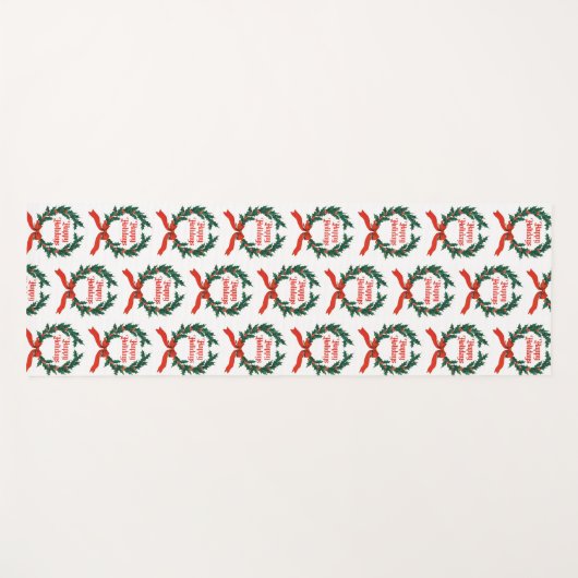 Prettige feestdagen  Holly Kerstkrans Yogamat (Voorkant (horizontaal))