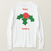 Prettige feestdagen Holly T-shirt (Design achterkant)