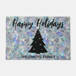 Prettige feestdagen Holografische Opal Stone achte Deurmat