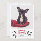 Prettige feestdagen Hond Kaart (Voorkant)