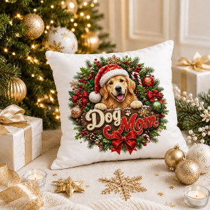 Prettige Feestdagen Hond Moeder Klassieke Kerst Ku Kussen